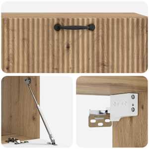 Nástěnná TV skříň 98 x 41 x 30 cm Dub artisan Kompozitní dřevo - obrázek 9