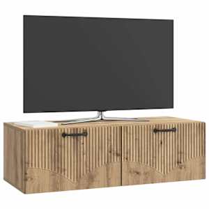 Nástěnná TV skříň 98 x 41 x 30 cm Dub artisan Kompozitní dřevo - obrázek 3