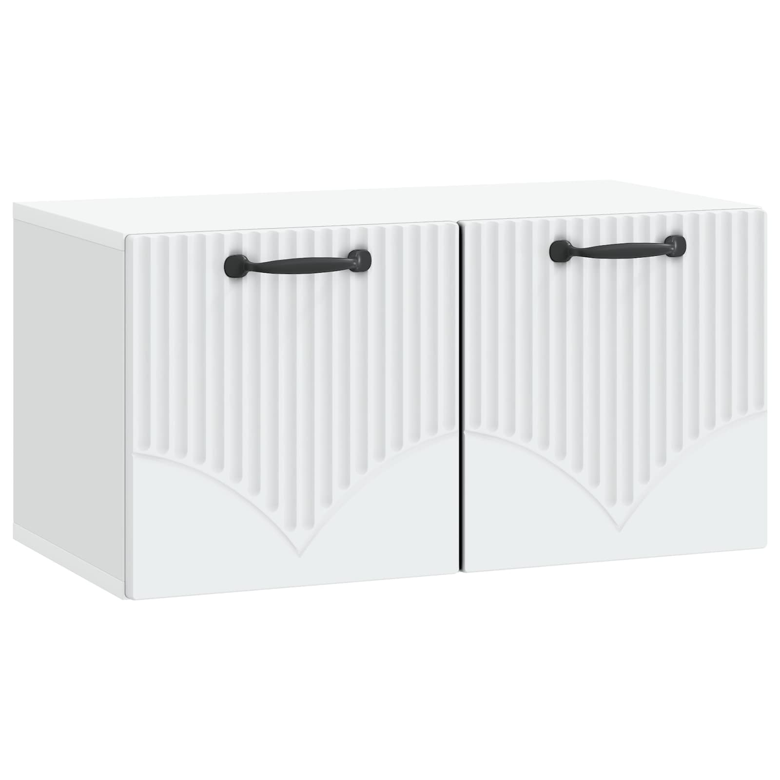 vidaXL Oglindă TV montată pe perete Pe perete Alb 59,5 x 31 x 30 cm