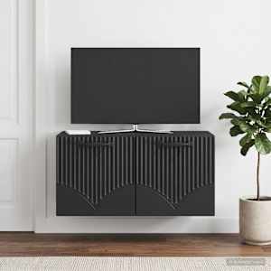 Nástěnná TV skříň Černá 59,5 x 31 x 30 cm Kompozitní dřevo - obrázek 4