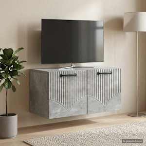 Nástěnná TV skříň Nástěnný Betonově šedá 59,5 x 31 x 30 cm - obrázek 1