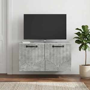 Nástěnná TV skříň Nástěnný Betonově šedá 59,5 x 31 x 30 cm - obrázek 4