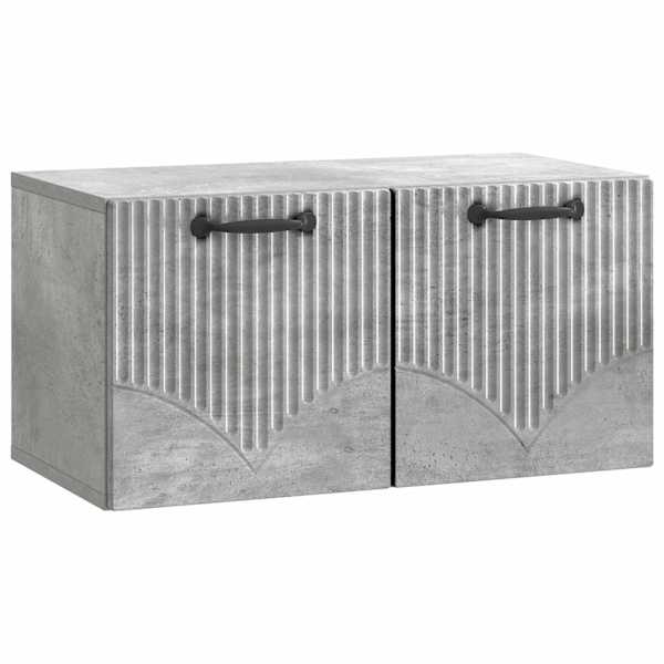 vidaXL Rippuv TV kapp Betoonhall 59,5 x 31 x 30 cm Tehispuit