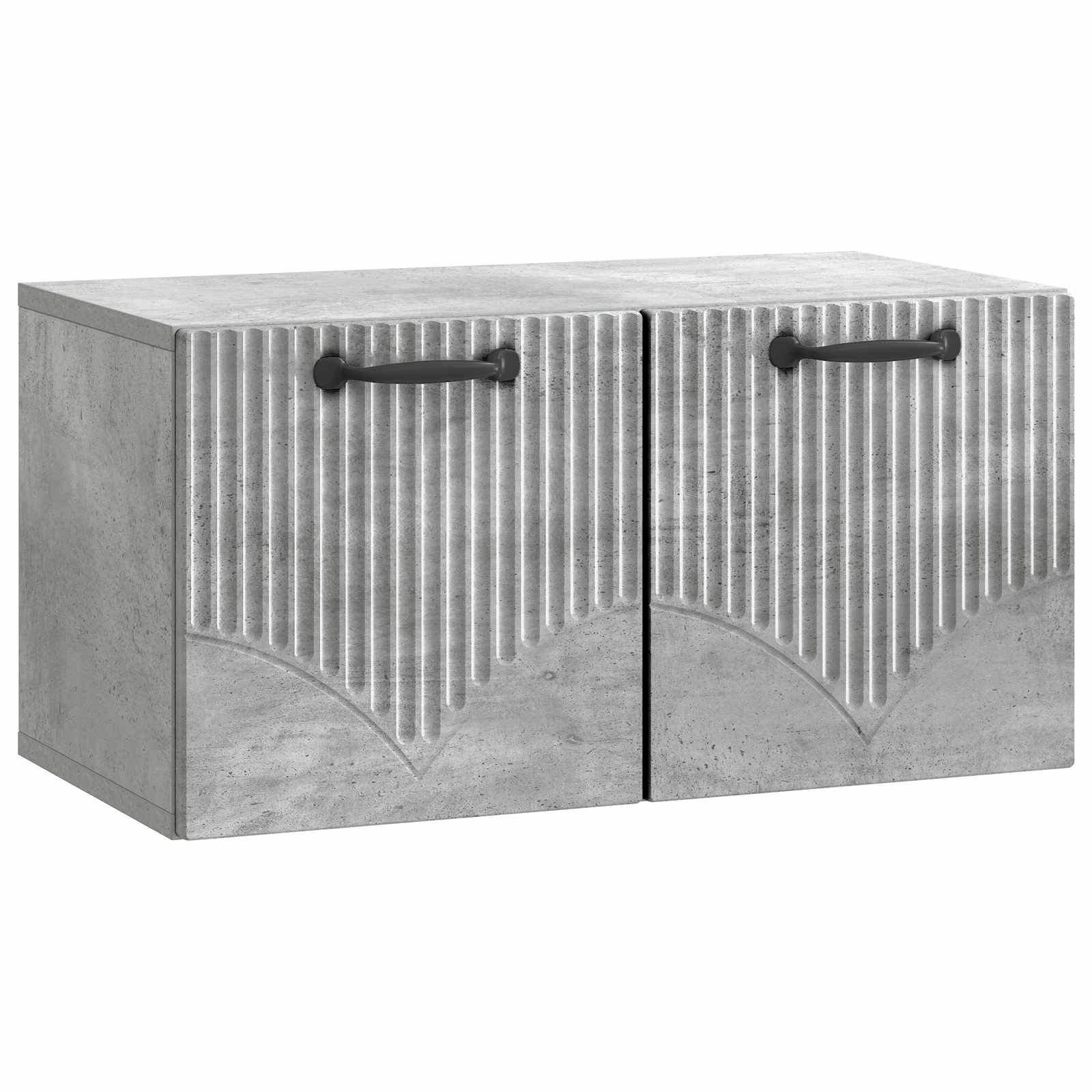 vidaXL Oglindă TV montată pe perete Gri Beton 59,5 x 31 x 30 cm