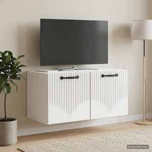 Nástěnná TV skříň Bílá s vysokým leskem 59,5 x 31 x 30 cm - obrázek 4