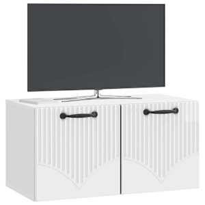 Nástěnná TV skříň Bílá s vysokým leskem 59,5 x 31 x 30 cm - obrázek 3