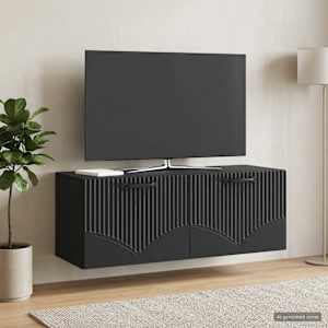 Nástěnná TV skříň Černá 78,5 x 31 x 30 cm Kompozitní dřevo - obrázek 1
