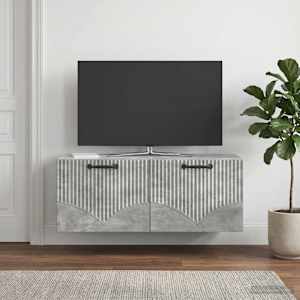 Nástěnná TV skříň Nástěnný Betonově šedá 78,5 x 31 x 30 cm - obrázek 4