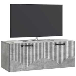 Nástěnná TV skříň Nástěnný Betonově šedá 78,5 x 31 x 30 cm - obrázek 3