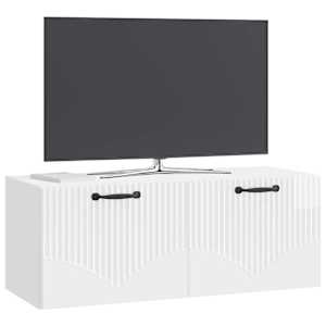 Nástěnná TV skříň Bílá s vysokým leskem 78,5 x 31 x 30 cm - obrázek 3