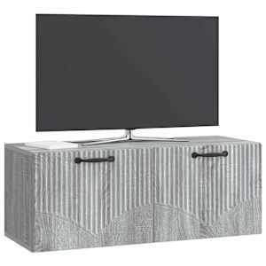 Nástěnná TV skříň Nástěnný Šedá sonoma 78,5 x 31 x 30 cm - obrázek 3