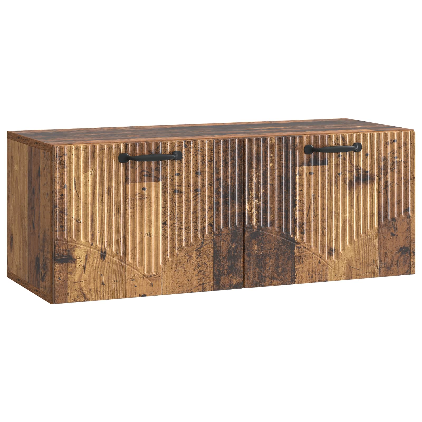 vidaXL Oglindă TV montată pe perete Lemn vechi 78,5 x 31 x 30 cm