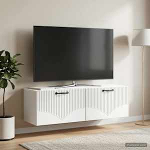 Nástěnná TV skříň Bílá 98 x 31 x 30 cm Kompozitní dřevo - obrázek 4