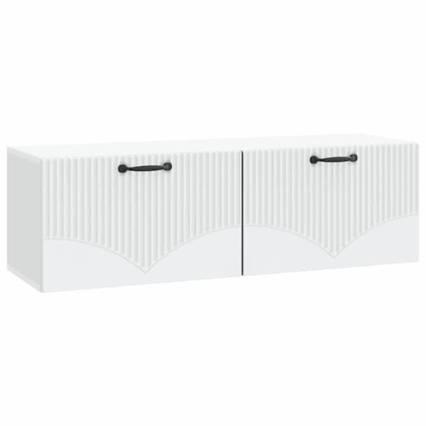 vidaXL Rippuv TV kapp Valge 98 x 31 x 30 cm Tehispuit