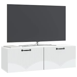 Nástěnná TV skříň Bílá 98 x 31 x 30 cm Kompozitní dřevo - obrázek 3