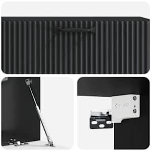 Nástěnná TV skříň Černá 98 x 31 x 30 cm Kompozitní dřevo - obrázek 9
