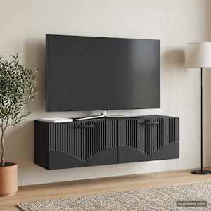 Nástěnná TV skříň Černá 98 x 31 x 30 cm Kompozitní dřevo - obrázek 1