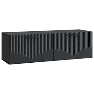 Nástěnná TV skříň Černá 98 x 31 x 30 cm Kompozitní dřevo - obrázek 2