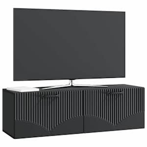 Nástěnná TV skříň Černá 98 x 31 x 30 cm Kompozitní dřevo - obrázek 3