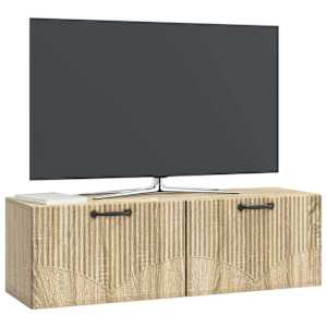Nástěnná TV skříň Dub sonoma 98 x 31 x 30 cm Kompozitní dřevo - obrázek 3