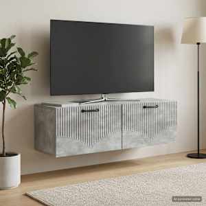 Nástěnná TV skříň Nástěnný Betonově šedá 98 x 31 x 30 cm - obrázek 4