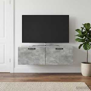 Nástěnná TV skříň Nástěnný Betonově šedá 98 x 31 x 30 cm - obrázek 1