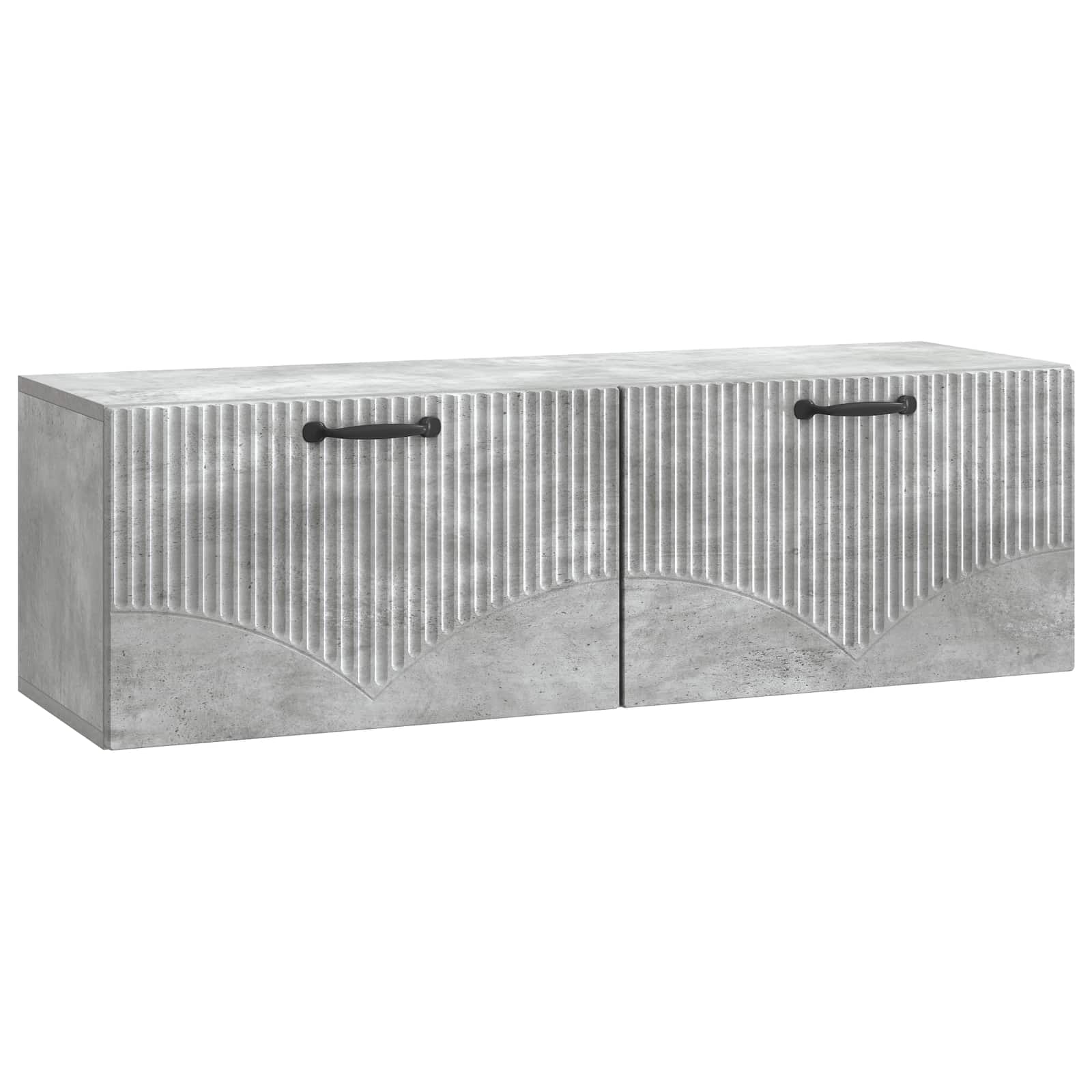 vidaXL Oglindă TV montată pe perete Gri Beton 98 x 31 x 30 cm
