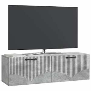 Nástěnná TV skříň Nástěnný Betonově šedá 98 x 31 x 30 cm - obrázek 3