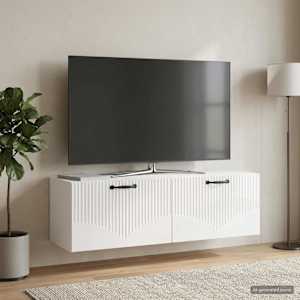 Nástěnná TV skříň Bílá s vysokým leskem 98 x 31 x 30 cm - obrázek 4