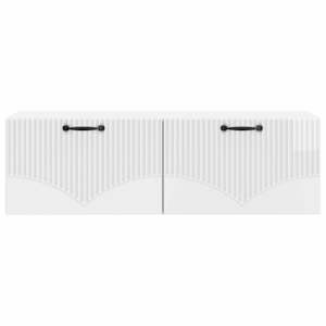 Nástěnná TV skříň Bílá s vysokým leskem 98 x 31 x 30 cm - obrázek 6