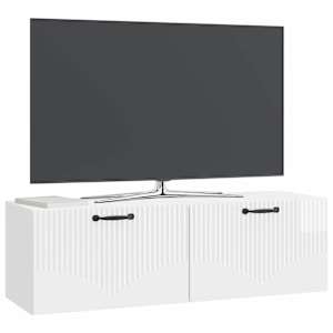 Nástěnná TV skříň Bílá s vysokým leskem 98 x 31 x 30 cm - obrázek 3