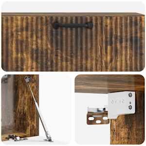 Nástěnná TV skříň Kouřový dub 98 x 31 x 30 cm Kompozitní dřevo - obrázek 9