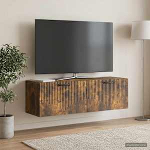 Nástěnná TV skříň Kouřový dub 98 x 31 x 30 cm Kompozitní dřevo - obrázek 1