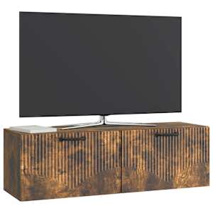 Nástěnná TV skříň Kouřový dub 98 x 31 x 30 cm Kompozitní dřevo - obrázek 3