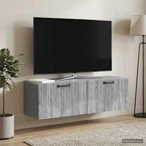 Nástěnná TV skříň Šedá sonoma 98 x 31 x 30 cm Kompozitní dřevo - obrázek 4