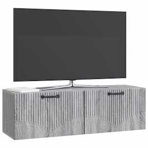 Nástěnná TV skříň Šedá sonoma 98 x 31 x 30 cm Kompozitní dřevo - obrázek 3