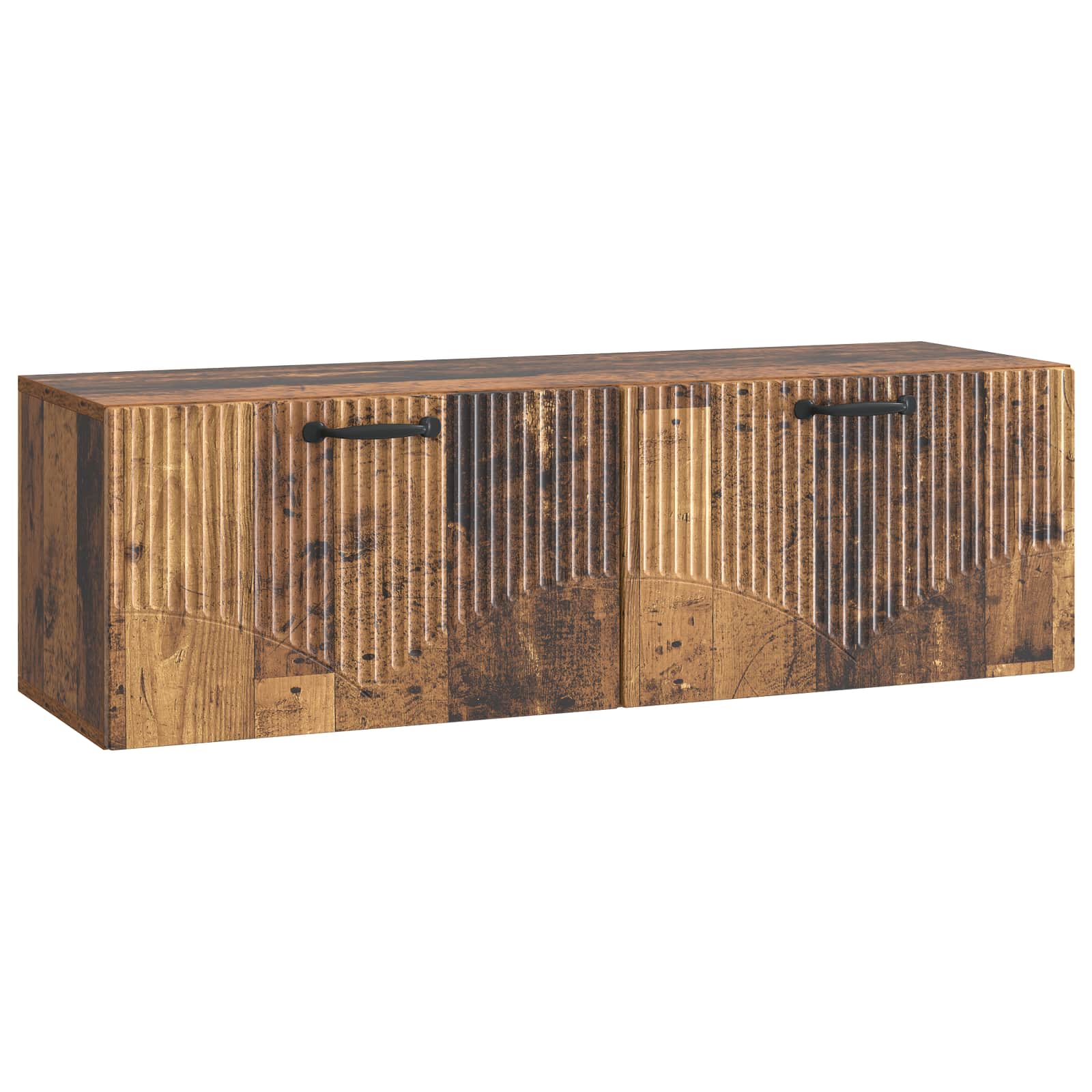 vidaXL Oglindă TV montată pe perete Lemn vechi 98 x 31 x 30 cm