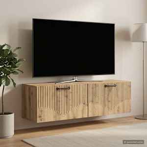 Nástěnná TV skříň 98 x 31 x 30 cm Dub artisan Kompozitní dřevo - obrázek 1