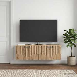Nástěnná TV skříň 98 x 31 x 30 cm Dub artisan Kompozitní dřevo - obrázek 4