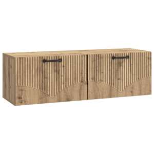 Nástěnná TV skříň 98 x 31 x 30 cm Dub artisan Kompozitní dřevo - obrázek 2