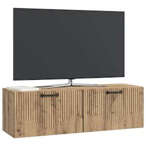 Nástěnná TV skříň 98 x 31 x 30 cm Dub artisan Kompozitní dřevo - obrázek 3