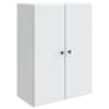 vidaXL Seinale kinnitatav kapp Valge 66 x 34,5 x 90 cm Tehispuit