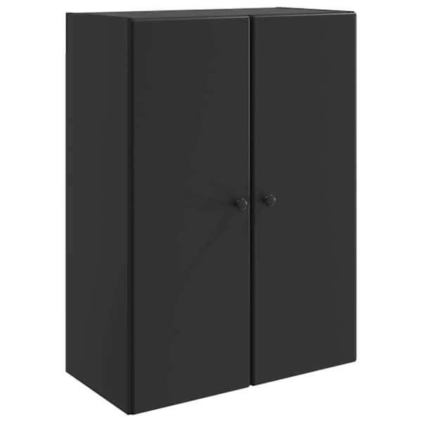 vidaXL Seinale kinnitatav kapp 66 x 34,5 x 90 cm Tehispuit Must
