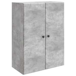 Omara za steno Betonsko siva 66 x 34,5 x 90 cm Inženirski les