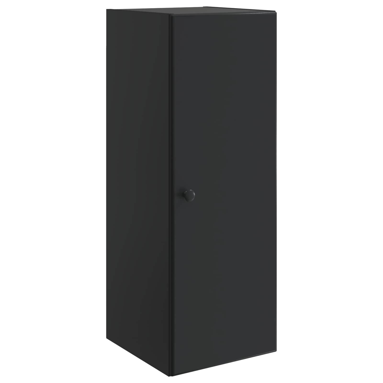 vidaXL Dulap montat pe perete Negru 33 x 34,5 x 90 cm Lemn prelucrat