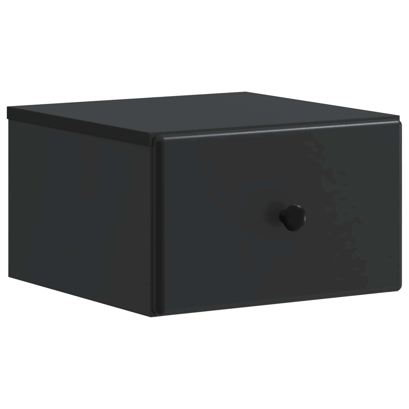 vidaXL Dulap de noapte suspendat cu sertar Negru 34,5 x 33 x 20 cm
