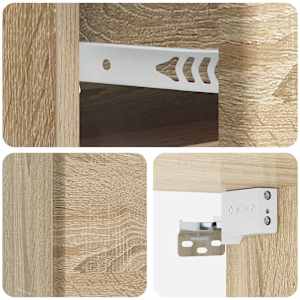Nástěnný noční stolek 2 pcs Dub sonoma 34,5 x 33 x 20 cm - obrázek 10
