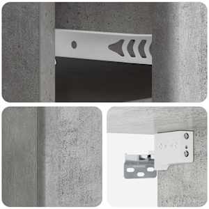 Nástěnný noční stolek 2 pcs Betonově šedá 34,5 x 33 x 20 cm - obrázek 10