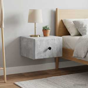 Nástěnný noční stolek 2 pcs Betonově šedá 34,5 x 33 x 20 cm - obrázek 4