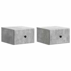 Nástěnný noční stolek 2 pcs Betonově šedá 34,5 x 33 x 20 cm - obrázek 2